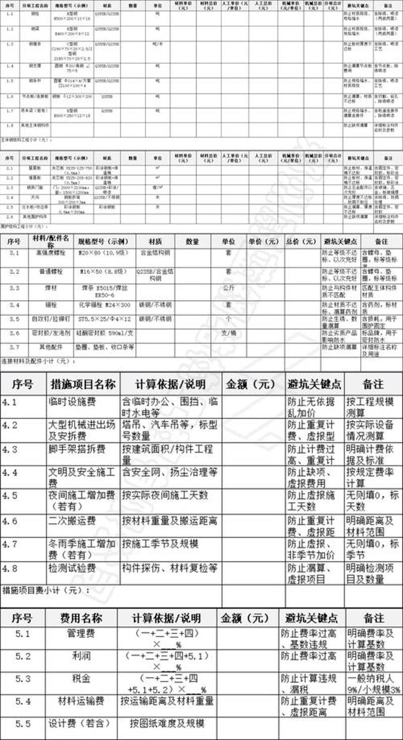 钢结构报价